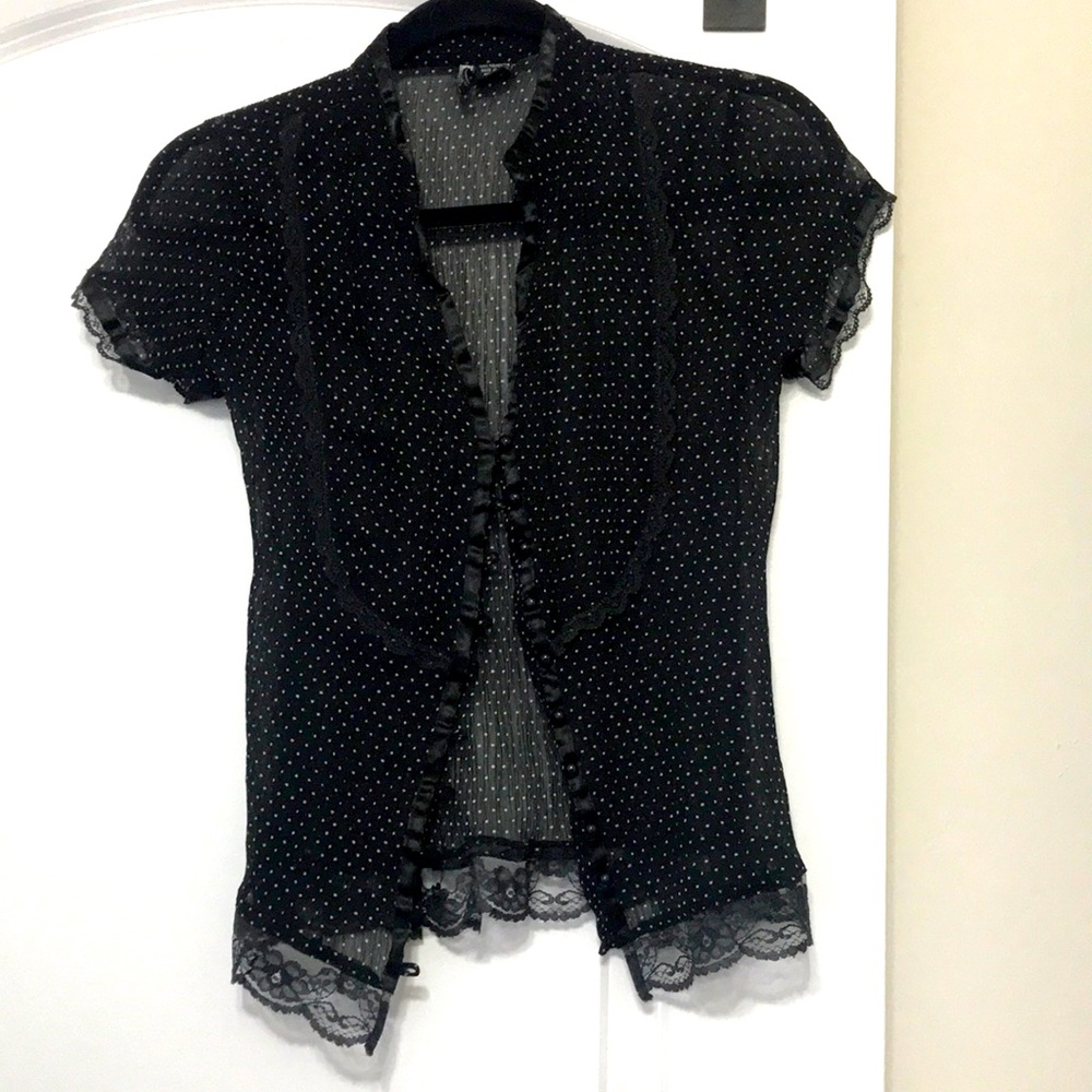 Sheer Polka Top/Blouse- Medium